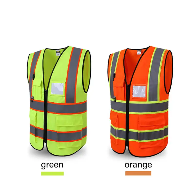 Driving Reflective Safety Suit Waterproof Reflective Jacket Safety Vest With Pocket Two horizontal and two vertical reflective
