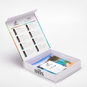 可生物降解豪华硬质纸板盒定制印刷翻转顶盒精油磁性礼品盒 - Product Image 1