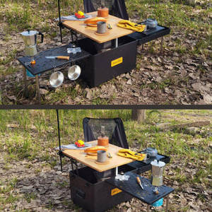 Cuisine mobile d'extérieur de haute qualité nouveau style Boîte de <span class=keywords><strong>camping</strong></span> automobile Boîte de rangement pour pique-nique Table à thé pliante <span class=keywords><strong>vente</strong></span> - Product Image 6