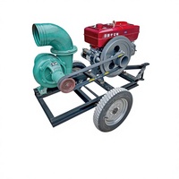 Pompa Air Tekanan Tinggi 8" Mesin Diesel 15KW 20HP 380m/h Unit Pompa Sentrifugal dengan Penggerak Sabuk untuk Irigasi Pertanian