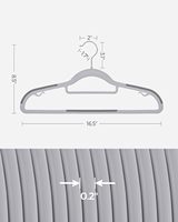 Cintres modernes en plastique brillant robuste pour pantalons, gain de place, 16,5 pouces de large, crochet pivotant à 360°, antidérapant, pour salle de bain