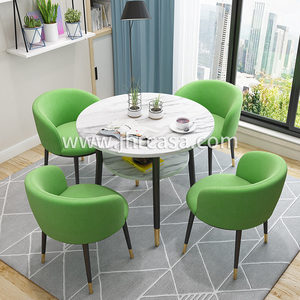 Modern Smart Double-deck <b>Dining</b> <b>Table</b> Chairs <b>4</b> Seat Room MDF Marble <b>Round</b> and <b>Sets</b> N2104 <b>Dining</b> <b>Table</b> <b>Set</b> N2104 - Product Image 6