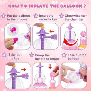Cadeaux d'<span class=keywords><strong>anniversaire</strong></span> : 195 ballons magiques de princesse à faire soi-même avec pompe, kit de fabrication de ballons collants DIY, jouets créatifs <span class=keywords><strong>pour</strong></span> enfants avec ballons rebondissants - Product Image 6