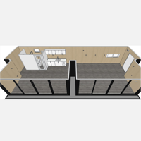 Casa Contenedor Prefabricada Expandible Moderna y Transpirable de 40 Pies x 20 Pies, Villa Prefabricada, Edificio de Oficinas Portátil y Plegable