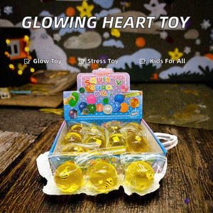 Glowing Sensory Squeeze Toys Fun Heart Anti-Stress <b>Squishy</b> Fidgets TPR Material Unisex Age 14+ Years Relief Decompression for - Product Image 2