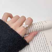 Bague Papillon Plaqué Or 18K Anti-ternissement, Étanche, Coquillage, Zircon, Placage PVD – Vente en Gros pour Petites Entreprises et Cadeaux