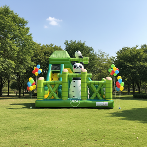 <span class=keywords><strong>Château</strong></span> gonflable pour enfants sur le thème du panda, parc d'attractions, avec toboggan et parc d'escalade - Product Image 1