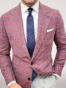 Nouveau <span class=keywords><strong>Blazer</strong></span> de Costume Décontracté <span class=keywords><strong>Homme</strong></span> S-3XL à <span class=keywords><strong>Carreaux</strong></span> avec Revers, Manches Longues - Product Image 6