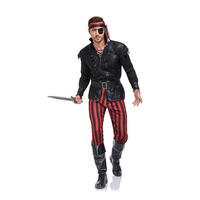 Capitaine Pirate Jack Sparrow Performance Costume Halloween Pirate Outfit Cosplay Vêtements pour Costumes de Fête