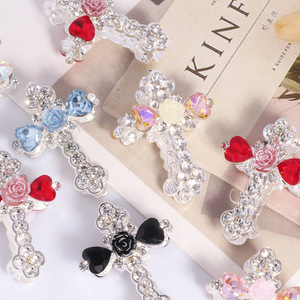 2025 New Arrival DIY Jewelry Phone Chains Accessories Alloy Flower Cross Straight Hole Loose <b>Beads</b> Made of <b>Silicone</b> - Product Image 2