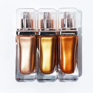 body shimmer oil cosmetics cream bronzer glitter makeup private label liquid highlighter