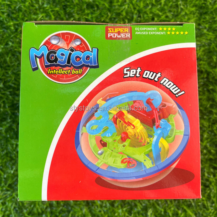 Laberinto 3D En Bola – Rompecabezas Educativo De 100 Niveles – Juguete De Concentración Y Motricidad – Harilla (PP, 14 Cm)