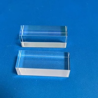 Bloc de guidage lumineux en verre saphir optique rectangulaire, sur mesure, haute transparence, haute résistance à la température, prisme