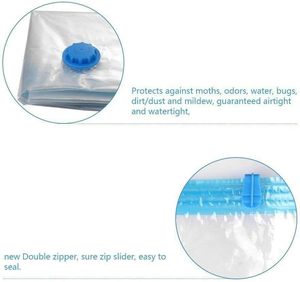 Ensemble de sacs de rangement sous vide écologiques pour vêtements avec pompe - Product Image 2