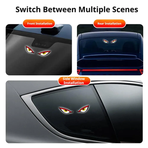 Nouvelle lumière d'avertissement clignotante LED solaire décorative « Devil Eye » pour pare-brise <span class=keywords><strong>de</strong></span> camion avec panneau d'affichage flexible - Product Image 5