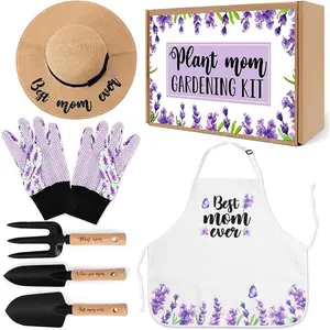 Ensemble d'outils de jardin à motif floral violet: des essentiels de jardinage élégants et fonctionnels