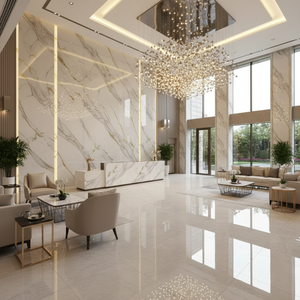 Plaque <span class=keywords><strong>PVC</strong></span> UV Effet Marbre Brillant Imperméable 3D Flexible 3mm 1220x2440mm pour Cuisine Salle <span class=keywords><strong>de</strong></span> Bain Hôtel Salon Bureau Hôpital - Product Image 6