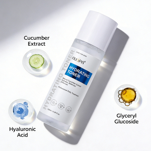 Nuspa โทนเนอร์ให้ความชุ่มชื้นสำหรับบำรุงผิวหน้าแตงกวาทำให้ผิวผ่อนคลายฉลากส่วนตัว - Product Image 3