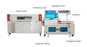 Fully Automatic I Bar Sealer Heat Shrink Tunnel Packaging Machine PLC for Food Beverage High Productivity Eco-Friendly Belt Case - Product Image 2