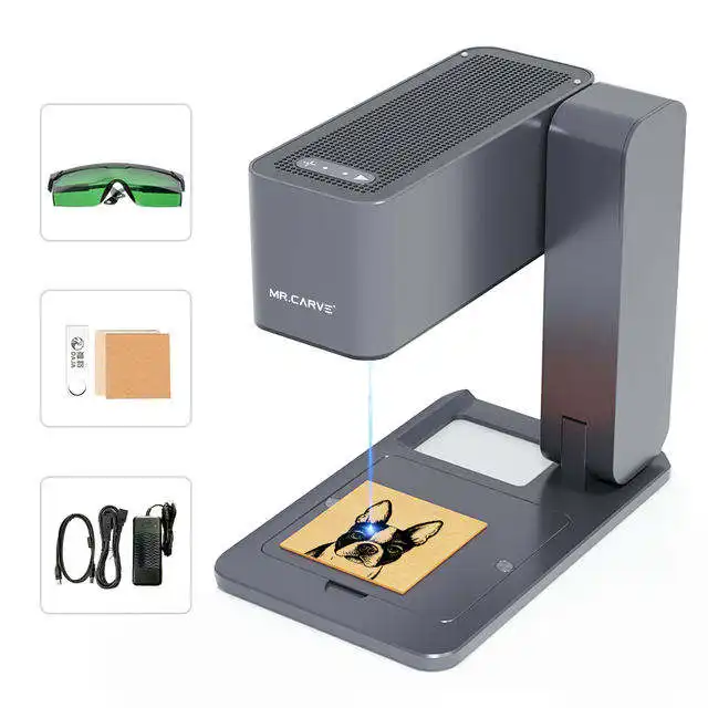 Daja Mr Carve C1 Mini Cnc Diy Fiber Laser Markering Machines Laserprinter Lasergraveur Voor Gouden Sieraden Hout Leer