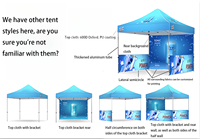 Tente de belvédère extérieure intérieure commerciale 3x3 auvent facile d'abri de foire pop-up pour les mariages événements fêtes de glamping