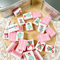 Jeu de Mahjong Américain de Luxe Personnalisé à 4 Couches, en Acrylique Portable, pour Cadeau de Noël Familial
