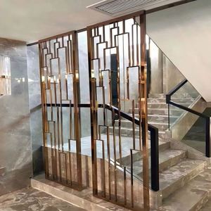 EX695 Luxury Hotel Lobby Partition Design Stainless Steel Laser Cut Modern Foldable Room Partition Divider Living Room Wall - Product Image 6