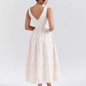 Vestido Plisado de Verano con Cuello en V, Elegante y de Alta Calidad, Vestido sin Mangas para Mujer - Product Image 4