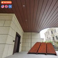 Dalles de plafond linéaires à déflecteurs en aluminium et bois, profilés en G, en alliage métallique suspendu pour la décoration intérieure - Vente chaude