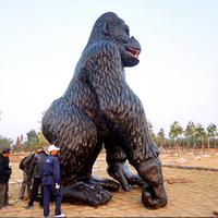 Modèles kingkong animatronic d'animaux de jungle de contrôle infrarouge en caoutchouc de silicone