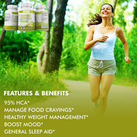 Pilules de Garcinia Cambogia 100% pures, capsules d'extrait de Garcinia Cambogia avec 95% de HCA, pour contrôler les envies alimentaires, complément bloqueur de glucides