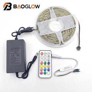 Rubans lumineux intelligents RGB à télécommande <span class=keywords><strong>variable</strong></span>, multicolores arc-en-ciel, avec alimentation et interrupteur, ensemble de rubans lumineux LED COB - Product Image 2