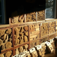 Haute qualité PU géométrie pierre moule panneau mur et mur artificiel pierre évier Table moules