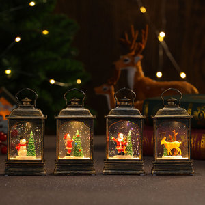 Nouveauté, lampe à vent en plastique rétro de Noël, étanche IP44, fonctionnant sur piles, ornement de table, lumière LED, cadeau de Noël pour enfants - Product Image 2