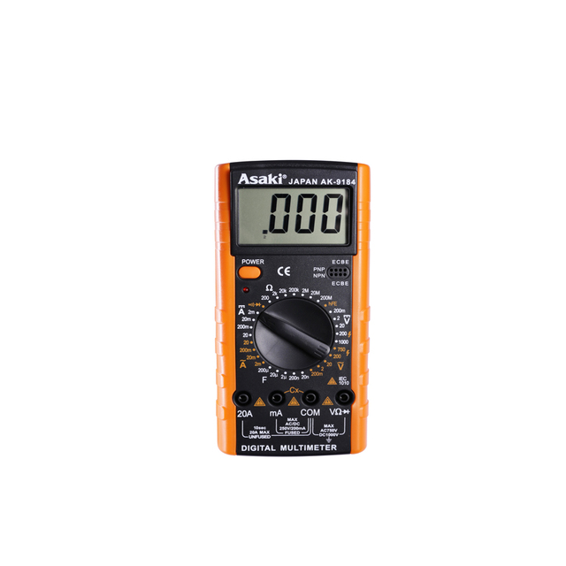 ASAKI Anti-burn lcd digital  DC& AC tester multimeter 1999 counts for sale