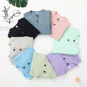 1 pièce Combinaison bébé côtelée en coton à manches longues pour garçons et filles, personnalisable avec logo - Product Image 5