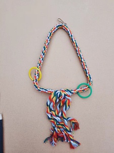 Uccello triangolo corda altalena pesce persico colorato giocattolo da masticare per pappagalli Budgie Parakeet <span class=keywords><strong>Cockatiel</strong></span> <span class=keywords><strong>Cockatoo</strong></span> - Product Image 5