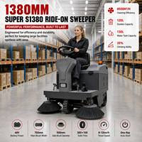 Machine de balayage de voirie industrielle, électrique, à batterie, avec aspiration automatique des poussières