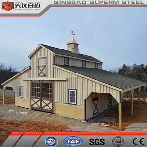 Bâtiment à ossature en acier léger Kit de grange <span class=keywords><strong>métallique</strong></span> préfabriquée Structure <span class=keywords><strong>métallique</strong></span> de construction Grange à chevaux préfabriquée - Product Image 2