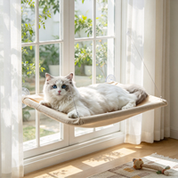 Hamac transfrontalier amélioré pour toutes les saisons, nid suspendu à ventouses, lit pliable pour chat sur rebord de fenêtre, fournitures pour animaux de compagnie