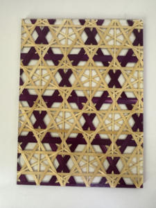 Feisen rotin bambou couleur feuille acrylique tissé maille <span class=keywords><strong>fil</strong></span> résine conseil PETG verre organique hôtel écran meubles armoire porte - Product Image 4