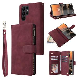 Portefeuille à fermeture éclair étui multifonctionnel magnétique en cuir Pu étuis de téléphone portable pour <span class=keywords><strong>Samsung</strong></span> Galaxy <span class=keywords><strong>S</strong></span> 20 <span class=keywords><strong>21</strong></span> 22 23 24 Plus Ultra - Product Image 2