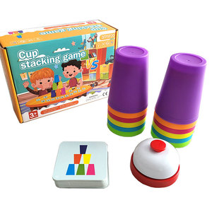 Juego de tazas apilables con forma de diccionario, juguete educativo colorido para niños de 4 a 6 años, juego interactivo entre padres e hijos - Product Image 4