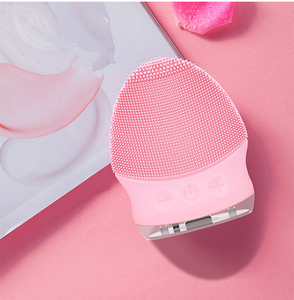 Sonic impermeable eléctrico cepillo <span class=keywords><strong>Facial</strong></span> Suave de silicona cepillo de limpieza <span class=keywords><strong>Facial</strong></span> <span class=keywords><strong>limpiador</strong></span> de poros con calefacción - Product Image 2