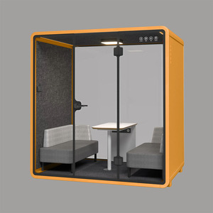 Cabine Modulari per Riunioni da Ufficio, Insonorizzate, con Arredamento in Laminato Compatto, Stanza Privata Acustica - Product Image 1