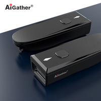 Scanner de codes-barres portable sans fil BT 2,4 GHz Global Shutter Mini Pocket 1D 2D compatible avec les téléphones mobiles