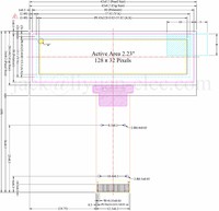 Pantalla OLED Blanca de 2.23 Pulgadas, 128x32 Píxeles, SSD1305, Interfaz SPI I2C de 4 Hilos, Suministro de Fábrica