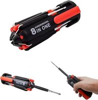 Tournevis multifonctionnel 8 en 1 pour la maison et l'industrie, portable, avec lampe torche LED, ensemble de tournevis