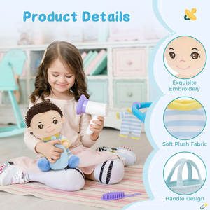 Juego <span class=keywords><strong>de</strong></span> <span class=keywords><strong>Casa</strong></span> <span class=keywords><strong>de</strong></span> Muñecas <span class=keywords><strong>de</strong></span> Peluche Suave al por Mayor para Niños, Juguete Familiar <span class=keywords><strong>de</strong></span> Simulación, Juguete Educativo para Niños Pequeños, Regalo <span class=keywords><strong>de</strong></span> Cumpleaños - Product Image 3