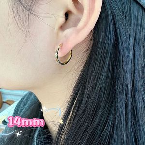 Xinfly Luxury 18K <b>Gold</b> <b>Huggie</b> Earrings <b>Solid</b> Pure Classic Style Fashionable Bridal Engagement Wedding Jewelry for Women Ladies - Product Image 5